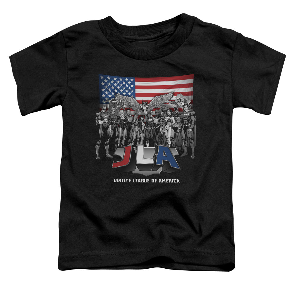 Justice League All American League Toddler Kids Youth T Shirt Black Officially Licensed